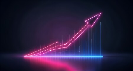  Growth and success, symbolized by a vibrant upward arrow