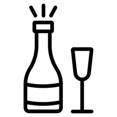 Bottle champagne christmas