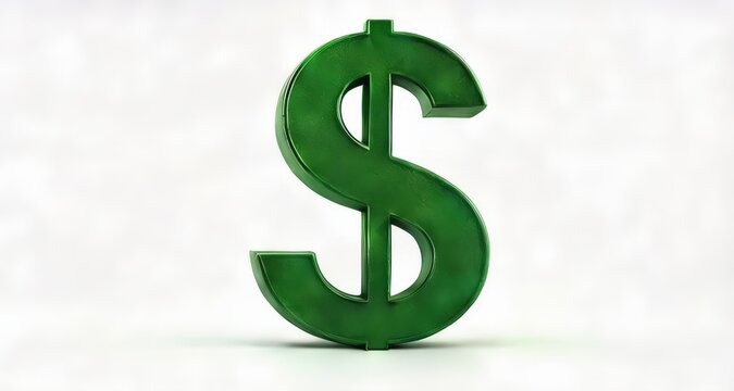  Green dollar sign, symbolizing wealth and finance