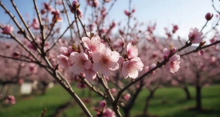 Blooming beauty - A tree adorned with delicate pink blossoms