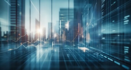  Future Tech - Blurred Cityscape with Digital Overlay