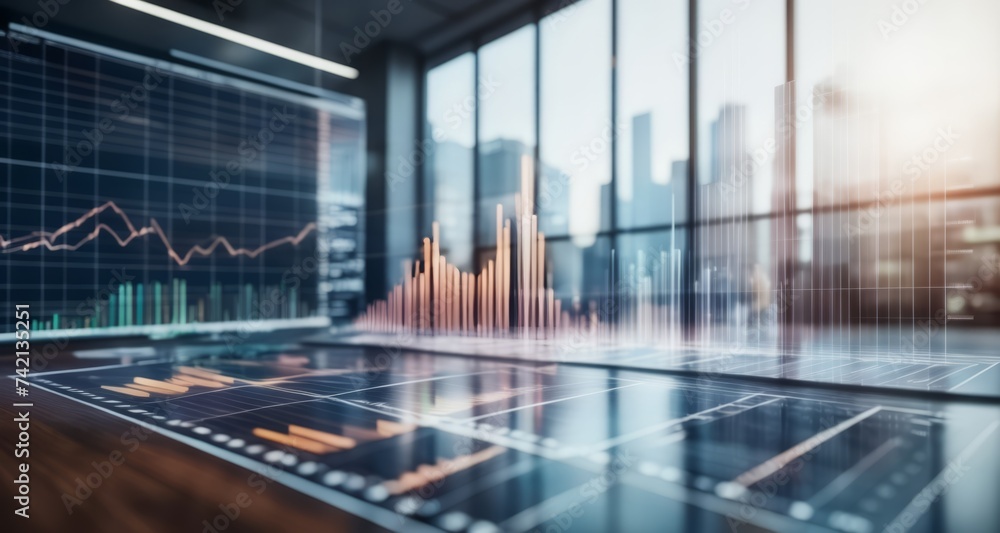 Poster advanced analytics in a modern office setting