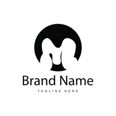 M letter logo in simple style Luxury product brand template illustration