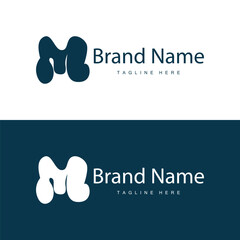 M letter logo in simple style Luxury product brand template illustration