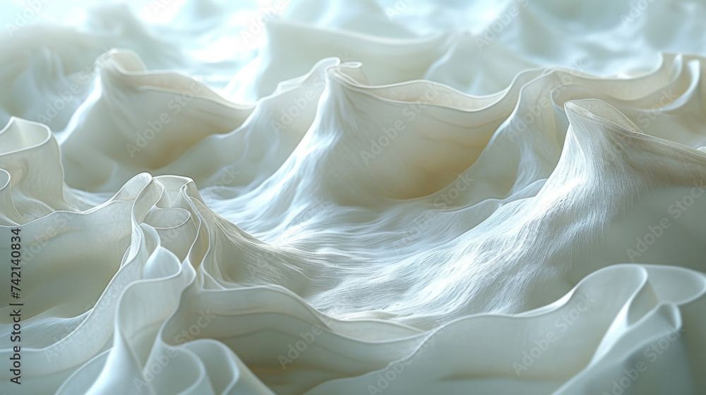 Aufkleber closeup of creased paper folding and unfolding has created a unique ridged texture on the surface of