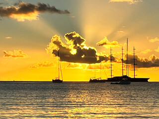 sunset on the beach