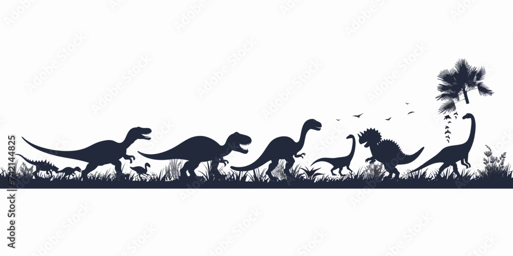 Sticker dinosaurs evolution