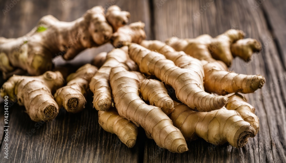 Sticker  Freshly harvested ginger roots, ready for culinary delight