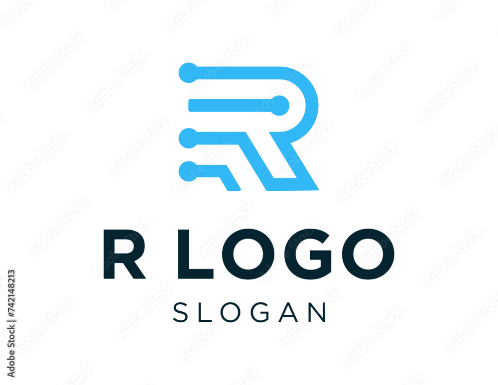 Poster the logo design is about r logo and was created using the corel draw 2018 application with a white b