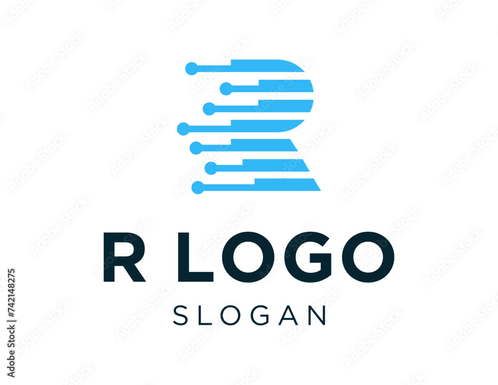 Poster the logo design is about r logo and was created using the corel draw 2018 application with a white b
