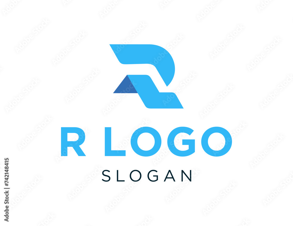 Poster the logo design is about r logo and was created using the corel draw 2018 application with a white b