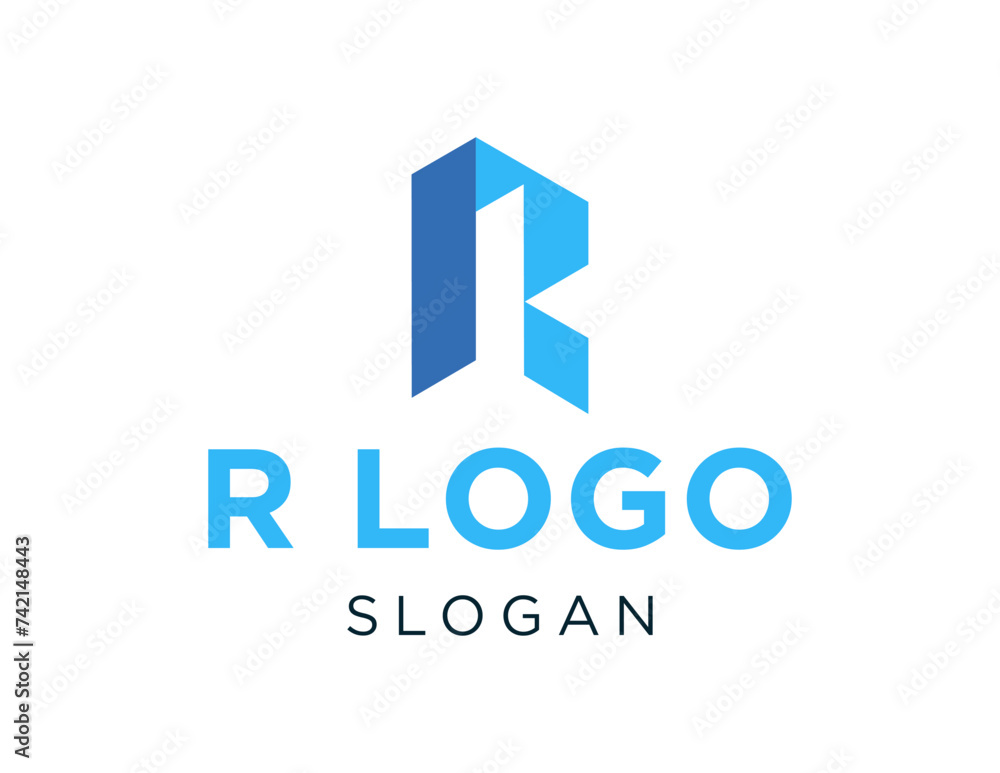 Poster the logo design is about r logo and was created using the corel draw 2018 application with a white b