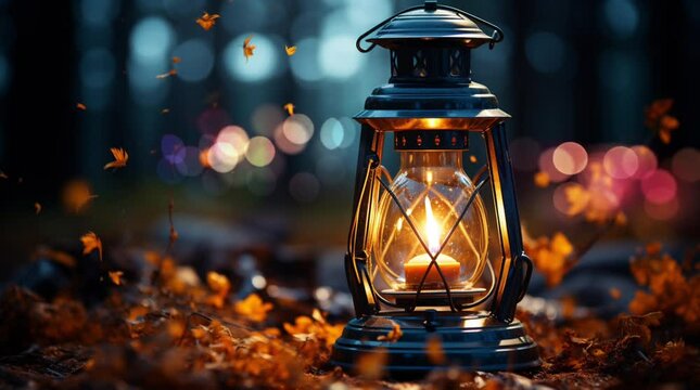 Macro lantern with blurred background