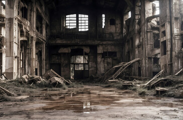 Fototapeta premium Lost Place-Castle Ruins on Military Grounds