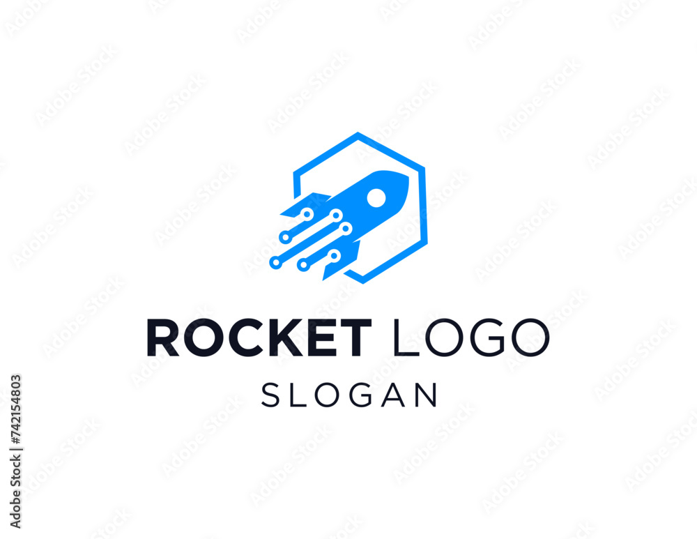 Poster the logo design is about rocket and was created using the corel draw 2018 application with a white b