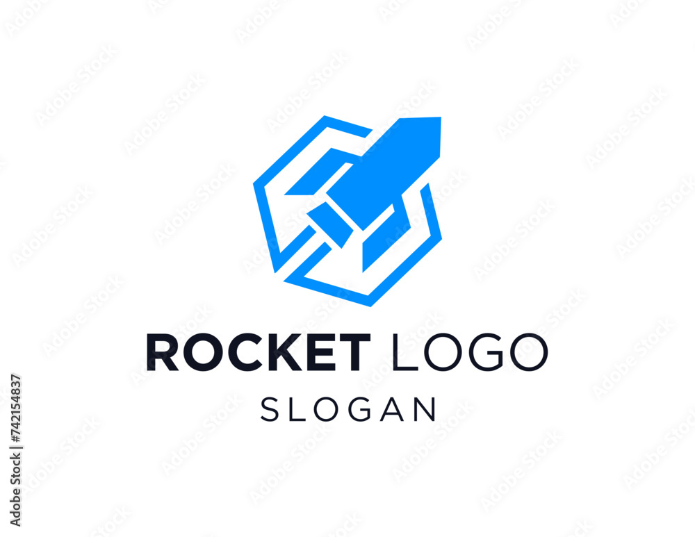 Poster the logo design is about rocket and was created using the corel draw 2018 application with a white b