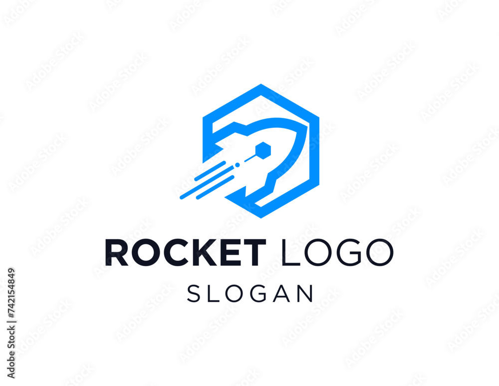 Poster the logo design is about rocket and was created using the corel draw 2018 application with a white b