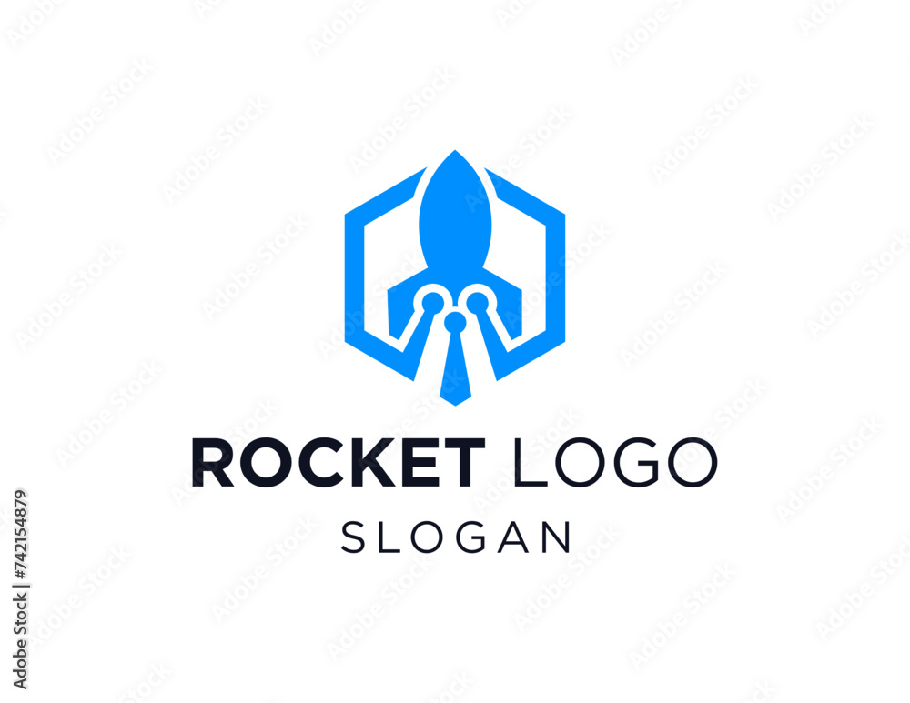 Poster the logo design is about rocket and was created using the corel draw 2018 application with a white b