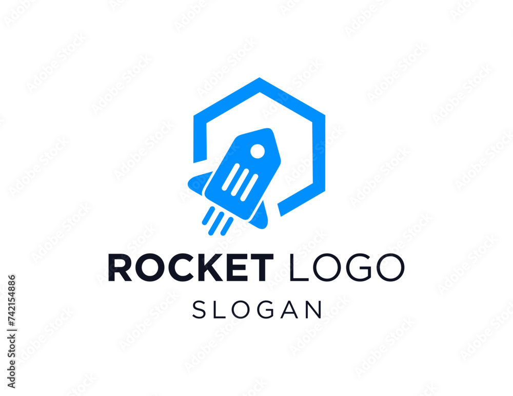 Poster the logo design is about rocket and was created using the corel draw 2018 application with a white b