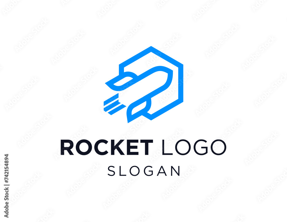 Poster the logo design is about rocket and was created using the corel draw 2018 application with a white b