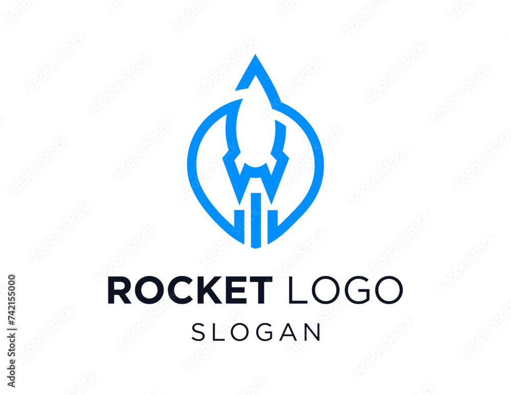 Poster the logo design is about rocket and was created using the corel draw 2018 application with a white b