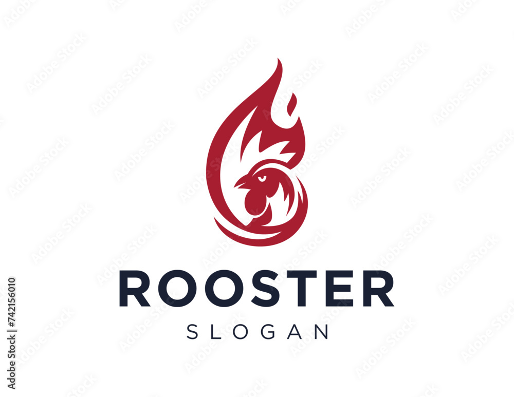 Aufkleber the logo design is about rooster and was created using the corel draw 2018 application with a white 