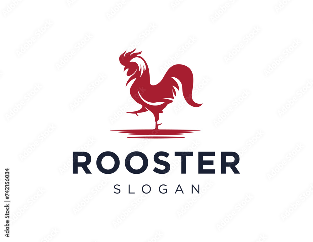 Aufkleber the logo design is about rooster and was created using the corel draw 2018 application with a white 