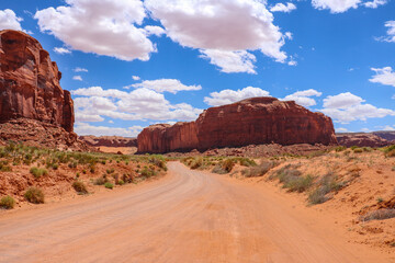 Driving down Monument Valley Loop.