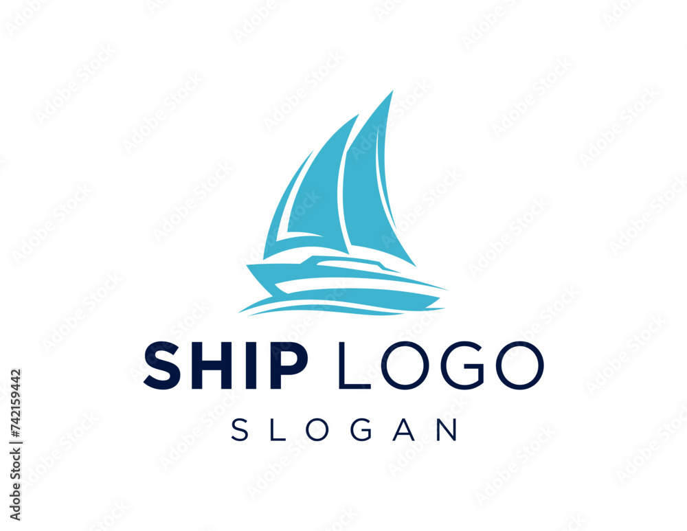 Poster the logo design is about ship and was created using the corel draw 2018 application with a white bac