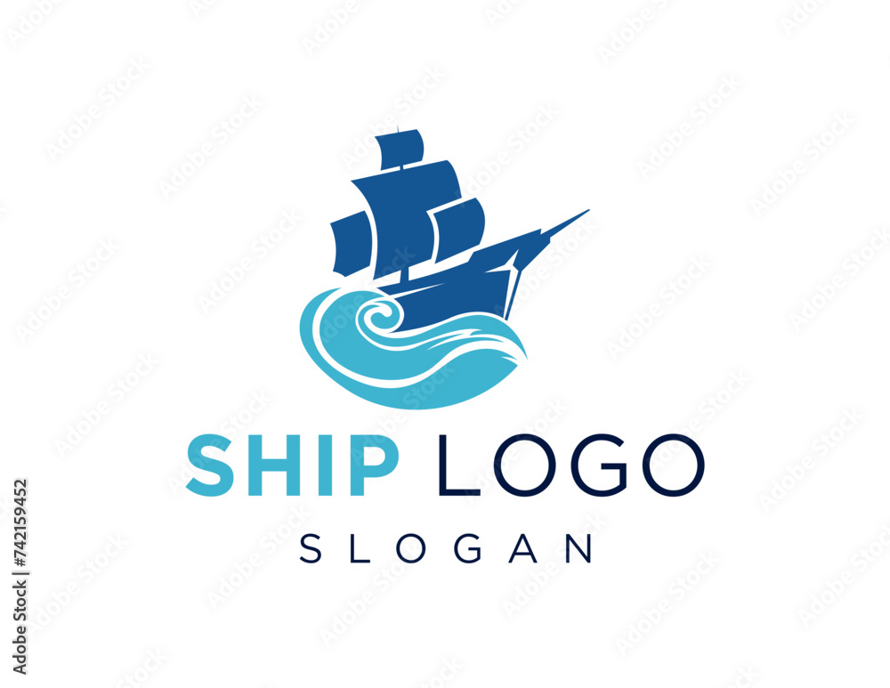 Poster the logo design is about ship and was created using the corel draw 2018 application with a white bac