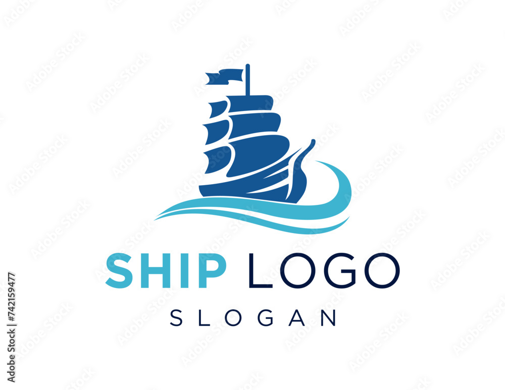 Poster the logo design is about ship and was created using the corel draw 2018 application with a white bac