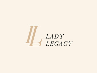 Letter Logo Luxury. Art Deco style logotype design for luxury company branding. Premium identity design. Letter LL