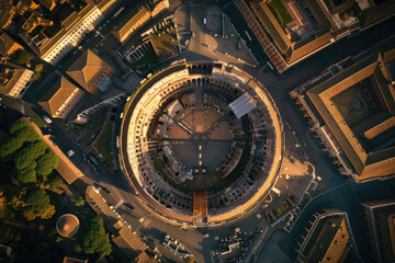 A drone captures Rome's historic essence from a unique angle