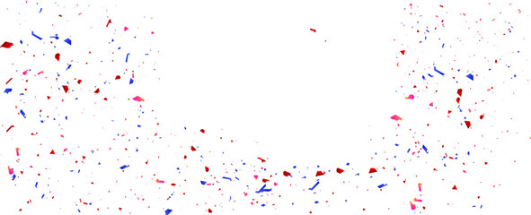 Colorful confetti falling randomly. Abstract dark background with explosion particles. can be used for greeting card, cover, poster, card, carnival, holiday, celebration. Vector illustration