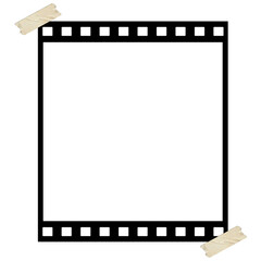 Filmstrips mockup templates. Real high-res 35mm film frame background with space for your image....