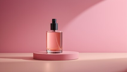 3d perfume cylinder podium product view background