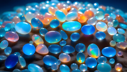 Opal Gemstone, Precious, Colorful, Luxury, Jewelry, Gem, Fashion, Accessories, Sparkle, Glitter, Expensive, Rare, Shiny, Elegant, AI Generated