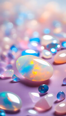 Opal Gemstone, Precious, Colorful, Luxury, Jewelry, Gem, Fashion, Accessories, Sparkle, Glitter, Expensive, Rare, Shiny, Elegant, AI Generated