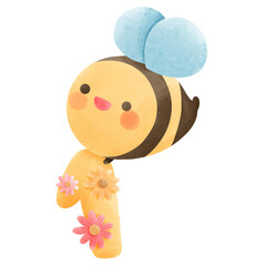 Honey Bee with Number