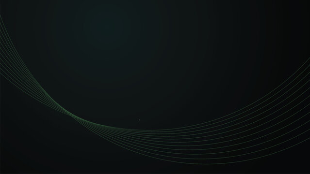 Black green abstract gradient background wallpaper design vector image with curve line for backdrop or presentation
