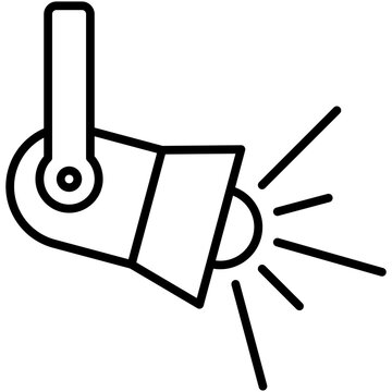 Spotlight Icon. Stage Light Spot Pictogram Graphic Illustration. Isolated Simple Line Icon For Infographic, App and Web Button.