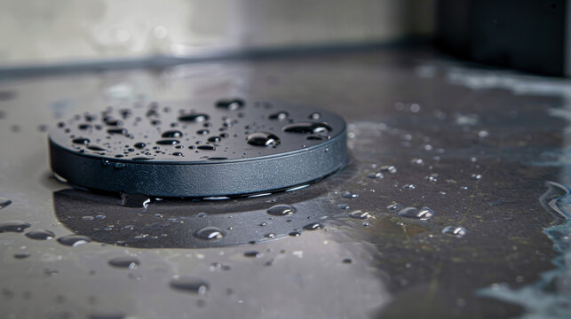 A small amount of water droplets can be seen on the sensors surface a clear indication of its ability to detect moisture.