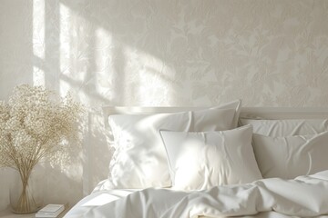 white bed in a bedroom