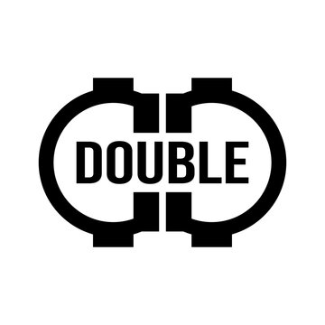 double d initial lettering monogram logo
