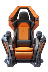 futuristic and luxurious gaming chair, isolated on a white background