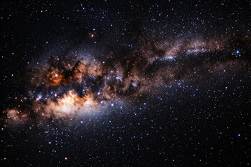 Cosmic nebula background. AI technology generated image - obrazy, fototapety, plakaty