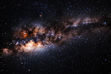 Poster Cosmic nebula background. AI technology generated image © Phichitpon