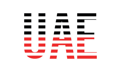 UAE three initial letter iconic line negative space minimal logo design vector template. monogram, abstract, wordmark, business, typography, minimalist, brand, company, flat, modern, unique, simple