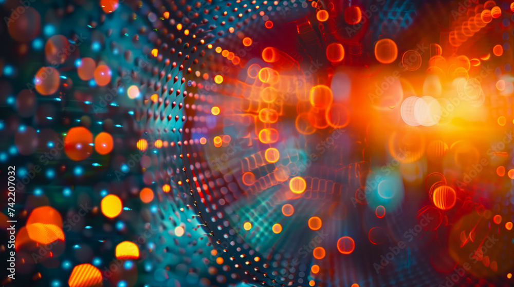 Canvas Prints a vibrant abstract gradient background with bokeh lights