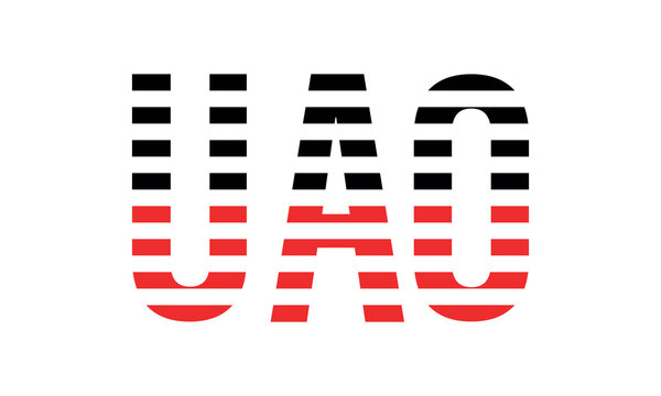 UAO three initial letter iconic line negative space minimal logo design vector template. monogram, abstract, wordmark, business, typography, minimalist, brand, company, flat, modern, unique, simple